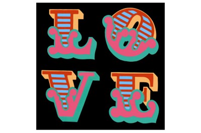 Lot 573 - Ben Eine (British, b.1970) 'LOVE Lenticular 1'...