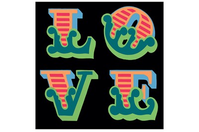 Lot 575 - Ben Eine (British, b.1970) 'LOVE Lenticular 4'...
