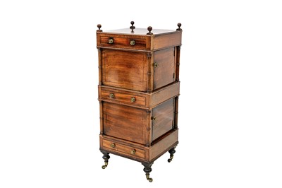 Lot 358 - A Regency mahogany whatnot of unusual design,...