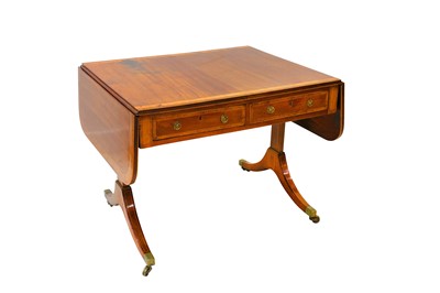 Lot 360 - A George III mahogany and satinwood cross...