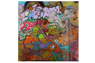 Lot 485 - Ghost (American, b.1964) 'Popeye' Mixed media...
