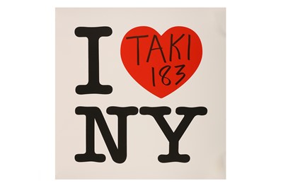 Lot 570 - TAKI 183 (American, b.1956) 'I Heart Taki 183'...