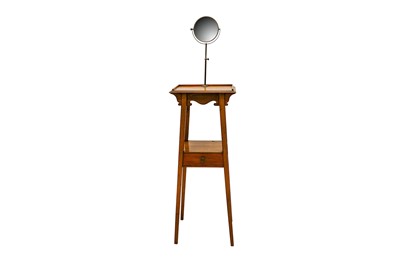 Lot 363 - An Edwardian walnut shaving stand, the...
