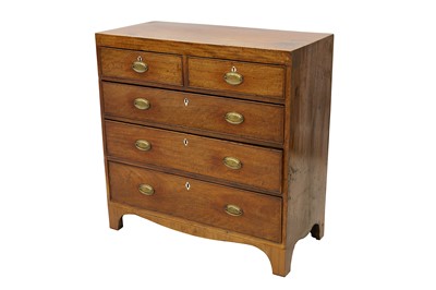 Lot 375 - A George III mahogany chest, with two short...