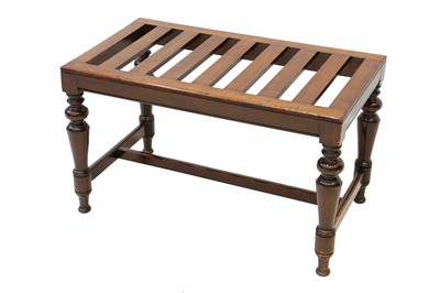 Lot 376 - A Victorian mahogany luggage stand, with a...