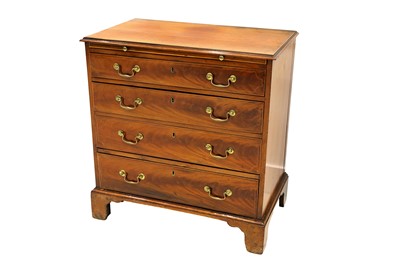 Lot 383 - A George III mahogany and boxwood-lined...