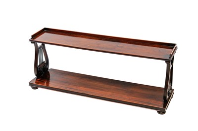 Lot 388 - A Regency mahogany book stand with 3/4 gallery...