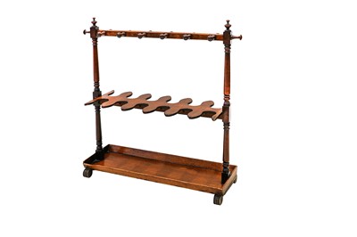Lot 415 - A 19th Century mahogany Bootrack, the turned...