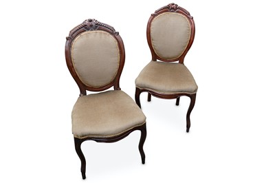 Lot 347 - A pair of early 20th Century French walnut...