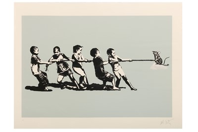 Lot 676 - Blek Le Rat (French, b.1951) 'Rope Pulling'...
