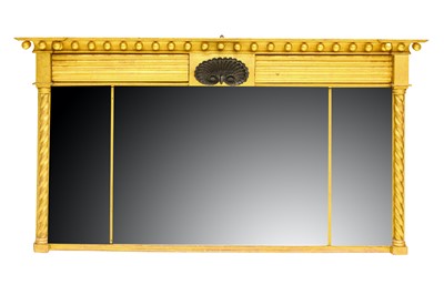 Lot 409 - A George IV giltwood triple plate overmantel...
