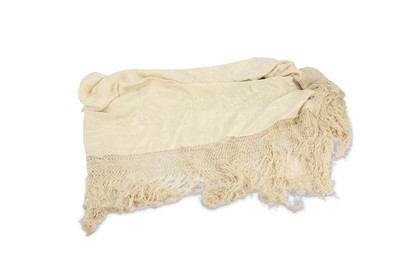 Lot 245 - A CHINESE IVORY SILK EMBROIDERED PIANO COVER....