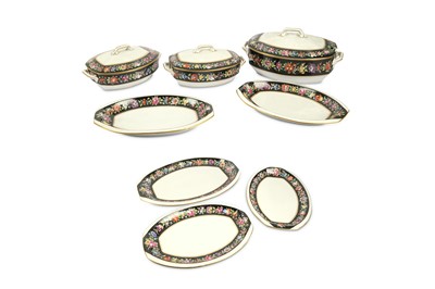Lot 190a - A Vienna porcelain part dinner set, the...