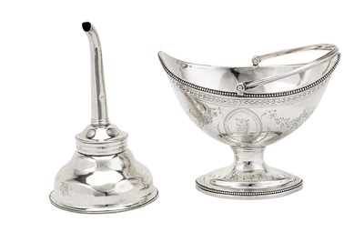 Lot 435 - A George III sterling silver sugar basket, London 1787 by George Smith II