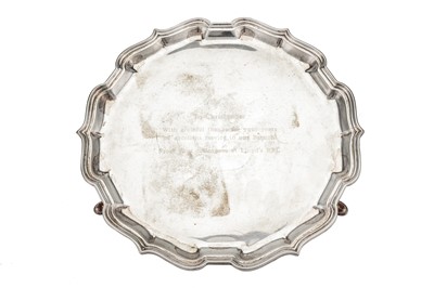Lot 76 - A George VI sterling silver ‘bath border’...