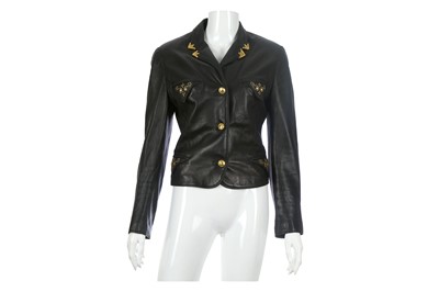 Lot 141 - Gianni Versace Black Leather Jacket