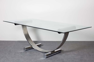 Lot 380a - RENATO ZEVI: A glass Dining Table, Italy,...