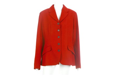 Lot 37 - Hermes Red Wool Jacket - size 42