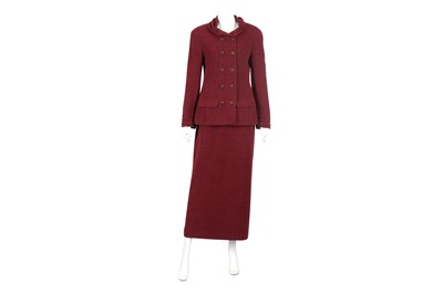 Lot 44 - Chanel Plum Skirt Suit - size 40