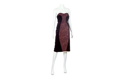 Lot 46 - Paco Rabanne Purple Strapless Dress