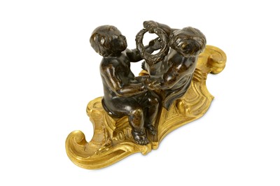 Lot 13 - A MID 18TH CENTURY FRENCH BRONZE FIGURAL GROUP...
