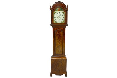 Lot 193 - AN EARLY 19TH CENTURY MAHOGANY LONGCASE CLOCK...