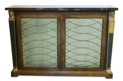 Lot 310 - A Regency mahogany chiffonier with a shaped...
