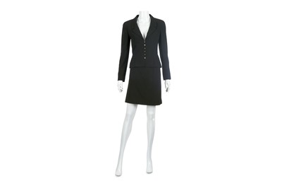 Lot 94 - Chanel Boutique Black Wool Skirt Suit - size 36