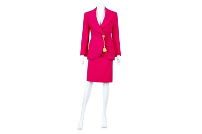 Lot 50 - Christian Dior Boutique Demi-Couture Fuschia Skirt Suit