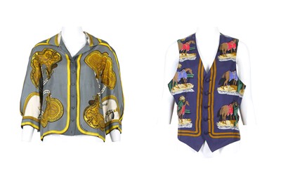 Lot 76 - Two Pieces of Hermes Silk Clothing - sizes 42 and 46
