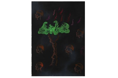 Lot 483 - Arpana Caur (Indian, b.1954), 'Flaming Tree'