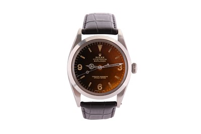 Lot 430 - A RARE AND ATTRACTIVE ROLEX MEN'S STAINLESS STEEL AUTOMATIC WRISTWATCH