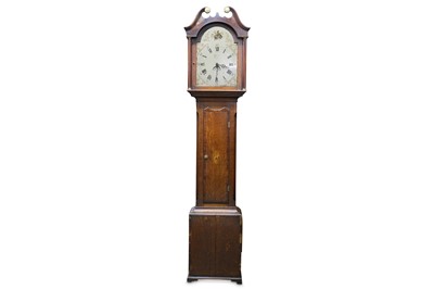 Lot 342 - A late 18th century oak thirty hour longcase...