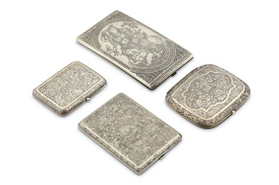 Lot 172 - FOUR SILVER CIGARETTE CASES