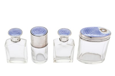 Lot 95 - A set of George V sterling silver and...