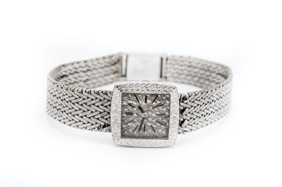 Lot 55 - UTI. A LADIES 18K WHITE GOLD MANUAL BRACELET...