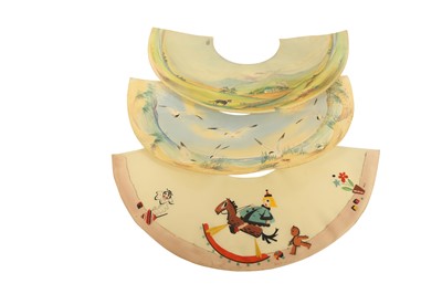Lot 150 - A COLLECTION OF TWELVE HAND PAINTED CHILDRENS LAMP SHADES, CIRCA. 1930