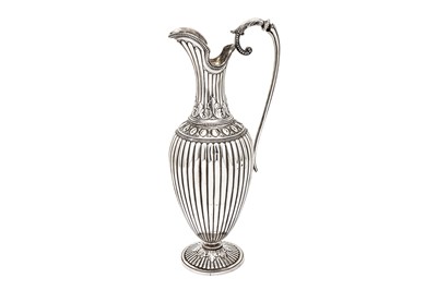 Lot 540 - A Victorian sterling silver water pitcher / jug, London 1885 by John Aldwinckle & Thomas Slater