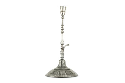 Lot 238 - A COMPLETE BIDRI SILVER-INLAID HUQQA (WATER PIPE)