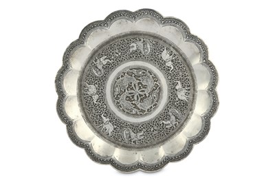 Lot 307 - A SOUTH-EAST ASIAN LOBED SILVER PLATE