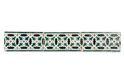 Lot 98 - THREE RECTANGULAR ARISTA POTTERY TILES