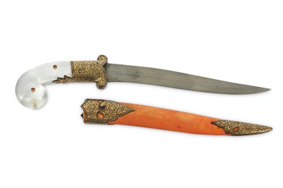 Lot 222 - A ROCK CRYSTAL-HILTED DAGGER (KHANJAR)