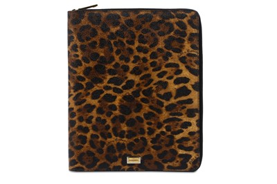 Lot 280 - Dolce and Gabbana Leopard Print Document Case