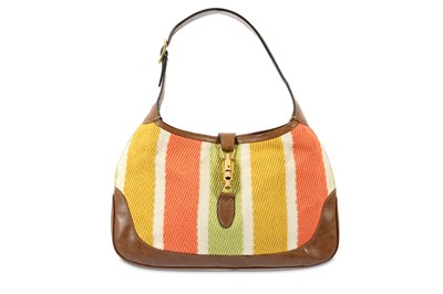Lot 269 - Gucci Vintage Multicolour Striped Jackie Bag
