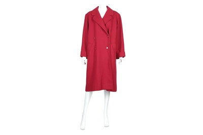 Lot 340 - Yves Saint Laurent Rive Gauche Cerise Wool Coat - size 40