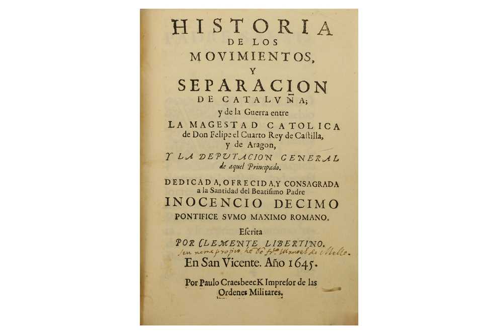 Lot 39 - Libertino (Clemente) [Melo (Francisco Manuel de)]