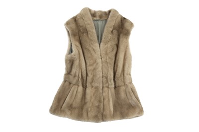Lot 192 - Brunello Cucinelli Grey Mink Gilet - size 42