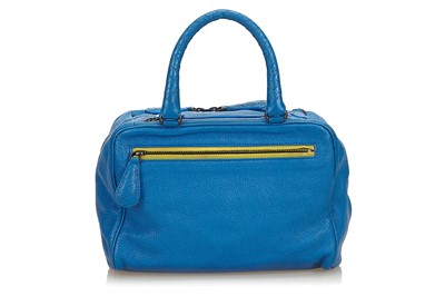 Lot 293 - Bottega Veneta Bright Blue Bowler Bag