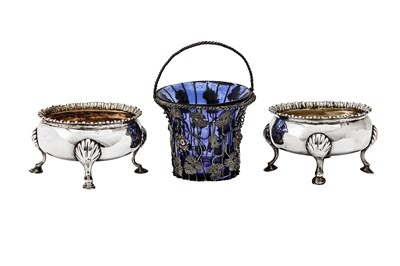 Lot 433 - A pair of George III sterling silver salts, London 1770 by William Cattell (reg. 2nd Feb 1771)