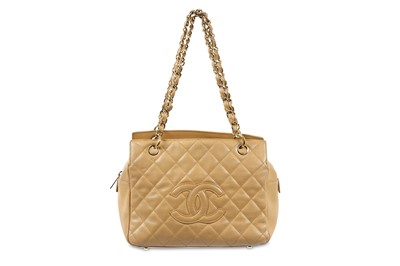 Lot 215 - Chanel Beige Petite Shopping Tote (PST)